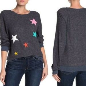 Wildfox Star Scatter Jumper Sweatshirt oxford gray